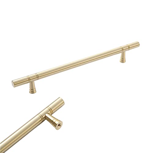 SZLXJMFL Schrankgriffe Gold 320mm, 2 Kabinett Massive Messing Türgriff, 50-380 mm Zuggriffe, Möbelgriffe Kleiderschrank Zieht Griffe Küchenschrank Türgriffe-380mm/15in von SZLXJMFL