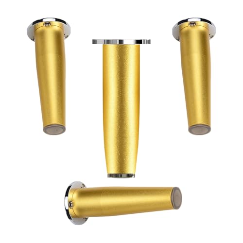 SZLXJMFL Tischfüße Gold Konisch, 4 Stück Tischbeine Verstellbar Tischfüsse Konisch Möbelfüße Aluminiumlegierung | Eloxierte Oberfläche Stützfüße Optionale Höhe: 8-20cm Sideboard Sockelfuß 15cm/6" SZLXJMFL Tischfüße Gold Konisch, 4 Stück Tischbeine Verstellbar Tischfüsse Konisch Möbelfüße Aluminiumlegierung | Eloxierte Oberfläche Stützfüße Optionale Höhe: 8-20cm Sideboard Sockelfuß 15cm/6" von SZLXJMFL