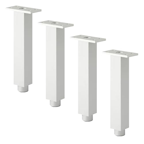 SZLXJMFL Tischfüße Metall, 4 Stück Tischfüsse Verstellbar Tischbeine Silber Möbelfüsse Aluminiumlegierung | Eloxierte Oberfläche Möbelfüße Optionale Höhe: 6-25cm Stützfüße Sockelfüße 12cm/4.7 von SZLXJMFL