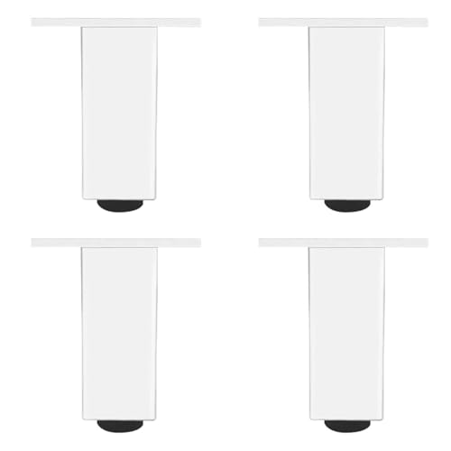 SZLXJMFL Tischfüße Outdoor, 4 Stück Tischfüsse Verstellbar Tischbeine Weiß Möbelfüsse Aluminiumlegierung | Eloxierte Oberfläche Möbelfüße Optionale Höhe: 6-60cm Sockelfüße Stützfüße Kleiner 12cm/4.7" von SZLXJMFL