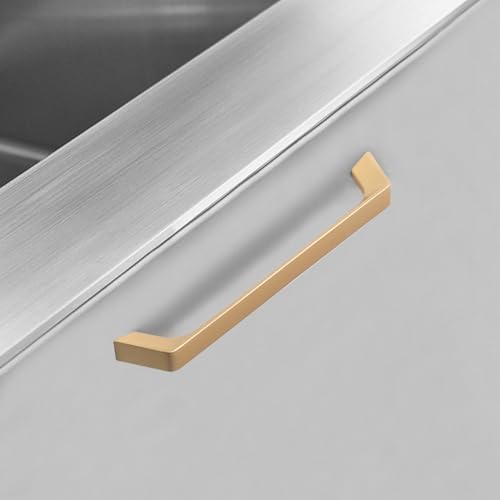 Schrankgriffe 160mm Lochabstand, 2 Stück Möbelgriffe Zinklegierung Griffen | Sprühfarbe, Schubladengriffe Lochabstand: 96-320mm Bügelgriff Küchengriffe Gold Schrank Griffe Küchenschrank 160mm/6.3in von SZLXJMFL