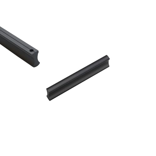 Schrankgriffe Schwarz 160mm Lochabstand,2 Stück Möbelgriffe Aluminiumlegierung Griffen | Eloxierte, Schubladengriffe Lochabstand:32-1024 mm Türgriffe Küchengriffe Griffe für Küchenschränke 160mm/6.3in von SZLXJMFL