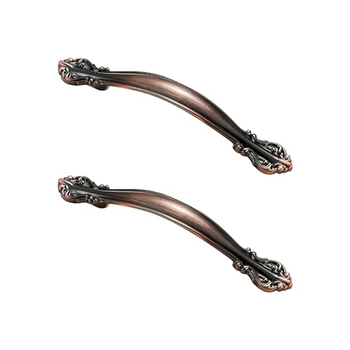 Schrankgriffe Vintage, 2 Stück Möbelgriffe Zinklegierung Griffen | Galvanikfläche, Farbe: Bronze, Küchengriffe 64mm Lochabstand Schrank Schubladengriffe Küchenschränke Türgriff Küche Griffe 64mm/2.5in von SZLXJMFL