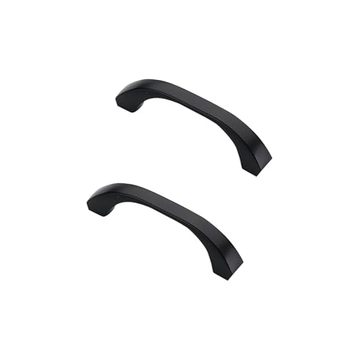 Schubladengriffe Schwarz 64mm, 2 Stück Möbelgriffe Zinklegierung Griffen | Sprühfarbe, Schrankgriffe Lochabstand 64mm Türgriff Küchengriffe Schrank Möbel Griffe für Küchenschränke Schwarze 64mm/2.5in von SZLXJMFL