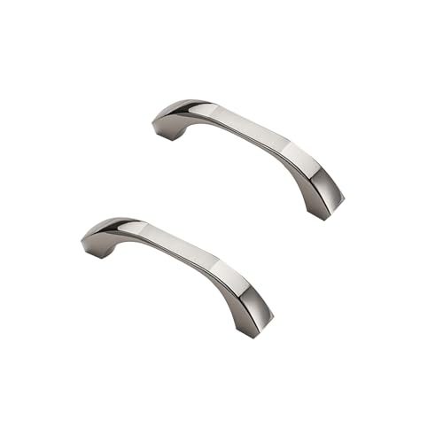 Schubladengriffe Silber 64mm, 2 Stück Möbelgriffe Zinklegierung Griffen | Galvanikfläche, Schrankgriffe Lochabstand 64mm Türgriff Küchengriffe Schrank Griffe für Küchenschränke Gebürstet 64mm/2.5in von SZLXJMFL