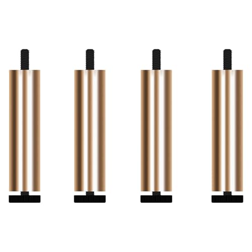 Sofasbeine, 4 Stück Sofasfüße Verstellbar Sofasfüsse Gold Aluminiumlegierung | Eloxierte Oberfläche Mobelbeine Optionale Höhe: 6-40cm Schlafcouchfüße Metallfuß Hocker Wohnzimmer Sitzbank 35cm/13.8" von SZLXJMFL