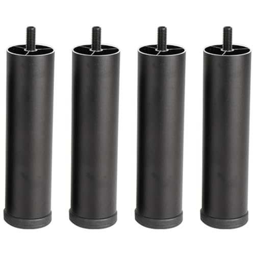 Sofasbeine, 4 Stück Sofasfüße Verstellbar Sofasfüsse Schwarz Aluminiumlegierung | Eloxierte Oberfläche Mobelbeine Optionale Höhe: 6-40cm Schlafcouchfüße Metallfuß Hocker Wohnzimmer Sitzbank 35cm/13.8" von SZLXJMFL