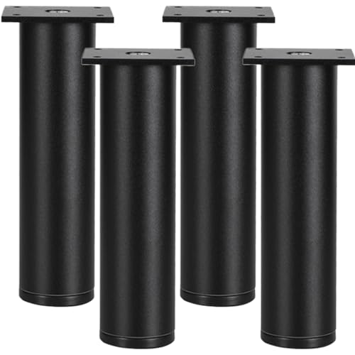 Sofasbeine, 4 Stück Sofasfüße Verstellbar Sofasfüsse Schwarz Aluminiumlegierung | Eloxierte Oberfläche Mobelbeine Optionale Höhe: 6-40cm Schlafcouchfüße Metallfuß Hocker Wohnzimmer Sitzbank 35cm/13.8" von SZLXJMFL