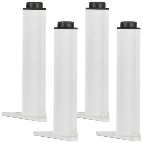 Sofasbeine, 4 Stück Sofasfüße Verstellbar Sofasfüsse Silber, Aluminiumlegierung | Eloxierte Oberfläche Möbelfüsse Optionale Höhe: 6-40cm Schlafcouchfüße Arbeitsplatten Bank DIY Ersatz 40cm/15.7" von SZLXJMFL