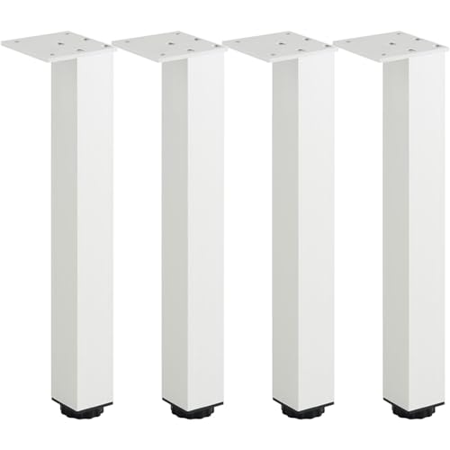 Sofasbeine, 4 Stück Sofasfüße Verstellbar Sofasfüsse Silber Aluminiumlegierung | Eloxierte Oberfläche Mobelbeine Optionale Höhe: 3-40cm Stoffsofafüße Couchesfüße Wohnzimmer Büros Lowboard 25cm/9.8" von SZLXJMFL