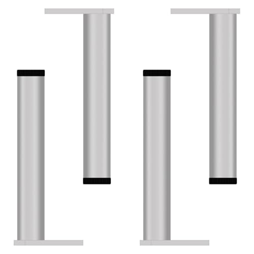 Sofasbeine, 4 Stück Sofasfüße Verstellbar Sofasfüsse Silber Aluminiumlegierung | Eloxierte Oberfläche Mobelbeine Optionale Höhe: 6-40cm Schlafcouchfüße Metallfuß Hocker Wohnzimmer Sitzbank 35cm/13.8" von SZLXJMFL