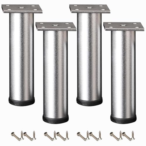 Sofasbeine, 4 Stück Sofasfüße Verstellbar Sofasfüsse Silber Aluminiumlegierung | Eloxierte Oberfläche Mobelbeine Optionale Höhe: 6-40cm Schlafcouchfüße Metallfuß Hocker Wohnzimmer Sitzbank 35cm/13.8" von SZLXJMFL