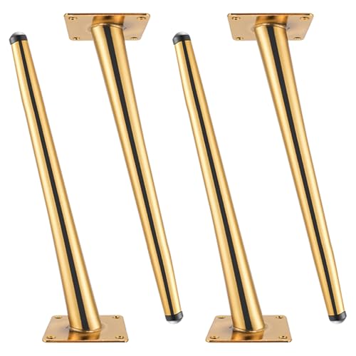 Sofasbeine Gold, 4 Stück Sofasfüße Ersatz Sofasfüsse Konisch Kaltgewalztem Stahl | Galvanik Oberfläche Mobelbeine Höhe: 10-35cm Stoffsofafüße Couchesfüße Hocker Sitzbank Arbeitsplatten 35cm/13.8" von SZLXJMFL