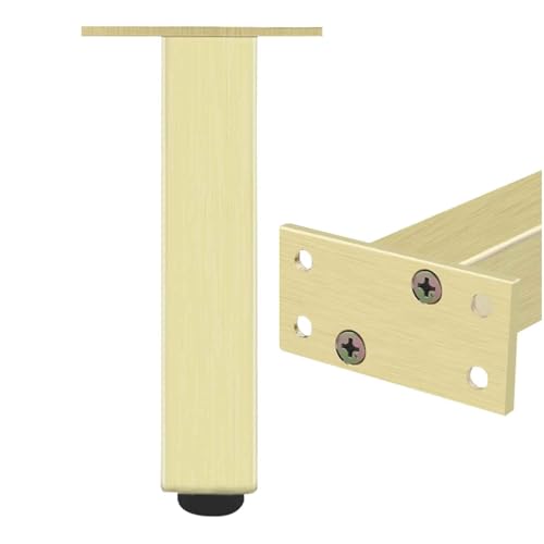Sofasbeine Gold, 4 Stück Sofasfüße Verstellbar Sofasfüsse Eckig Aluminiumlegierung | Eloxierte Oberfläche Möbelfüsse Optionale Höhe: 6-60cm Schlafcouchfüße Lowboard Sideboard Regale 37cm/14.6" Sofasbeine Gold, 4 Stück Sofasfüße Verstellbar Sofasfüsse Eckig Aluminiumlegierung | Eloxierte Oberfläche Möbelfüsse Optionale Höhe: 6-60cm Schlafcouchfüße Lowboard Sideboard Regale 37cm/14.6" von SZLXJMFL
