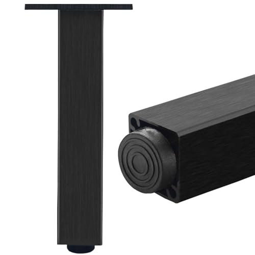 Sofasbeine Schwarz, 4 Stück Sofasfüße Verstellbar Sofasfüsse Eckig Aluminiumlegierung | Eloxierte Oberfläche Möbelfüsse Optionale Höhe: 6-60cm Schlafcouchfüße Lowboard Sideboard Regale 37cm/14.6" Sofasbeine Schwarz, 4 Stück Sofasfüße Verstellbar Sofasfüsse Eckig Aluminiumlegierung | Eloxierte Oberfläche Möbelfüsse Optionale Höhe: 6-60cm Schlafcouchfüße Lowboard Sideboard Regale 37cm/14.6" von SZLXJMFL