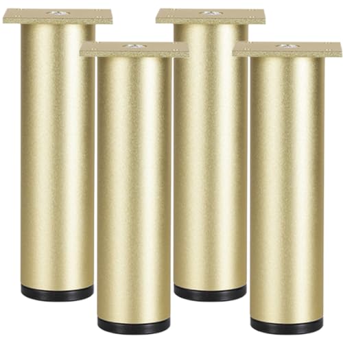Tischbeine Höhenverstellbar, 4 Stück Tischbeine Gold Möbelfüße Metall Möbelbeine Aluminiumlegierung | Eloxierte Oberfläche Sofafüße Optionale Höhe: 6-40cm Bankbeine Sockelfüße Couch füße 35cm/13.8" Tischbeine Höhenverstellbar, 4 Stück Tischbeine Gold Möbelfüße Metall Möbelbeine Aluminiumlegierung | Eloxierte Oberfläche Sofafüße Optionale Höhe: 6-40cm Bankbeine Sockelfüße Couch füße 35cm/13.8" von SZLXJMFL
