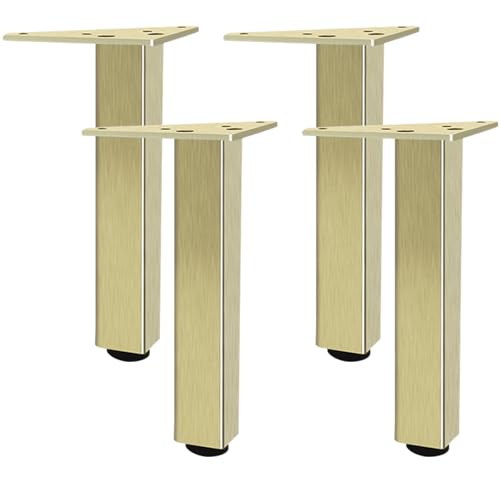 Tischbeine Höhenverstellbar, 4 Stück Tischbeine Gold Möbelfüße Metall Möbelbeine Aluminiumlegierung | Eloxierte Oberfläche Sofafüße Optionale Höhe: 6-40cm Bankbeine Sockelfüße Couch füße-27cm/10.6" Tischbeine Höhenverstellbar, 4 Stück Tischbeine Gold Möbelfüße Metall Möbelbeine Aluminiumlegierung | Eloxierte Oberfläche Sofafüße Optionale Höhe: 6-40cm Bankbeine Sockelfüße Couch füße-27cm/10.6" von SZLXJMFL