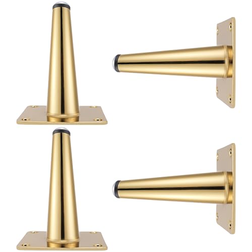 Tischfüße Gold, 4 Stück Tischfüsse Ersatz Tischbeine Konisch Möbelfüße Kaltgewalztem Stahl | Galvanik Oberfläche Möbelfüsse Höhe: 10-35cm Sockelfüße Kabinett Stützfüße Tischplatte Bett 12cm/4.7" Tischfüße Gold, 4 Stück Tischfüsse Ersatz Tischbeine Konisch Möbelfüße Kaltgewalztem Stahl | Galvanik Oberfläche Möbelfüsse Höhe: 10-35cm Sockelfüße Kabinett Stützfüße Tischplatte Bett 12cm/4.7" von SZLXJMFL