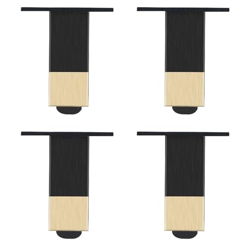 Tischfüße Outdoor, 4 Stück Tischfüsse Verstellbar Tischbeine Schwarz mit Gold Möbelfüsse Aluminiumlegierung | Eloxierte Oberfläche Möbelfüße Optionale Höhe: 6-60cm Lowboard Couchtische 12cm/4.7" Tischfüße Outdoor, 4 Stück Tischfüsse Verstellbar Tischbeine Schwarz mit Gold Möbelfüsse Aluminiumlegierung | Eloxierte Oberfläche Möbelfüße Optionale Höhe: 6-60cm Lowboard Couchtische 12cm/4.7" von SZLXJMFL