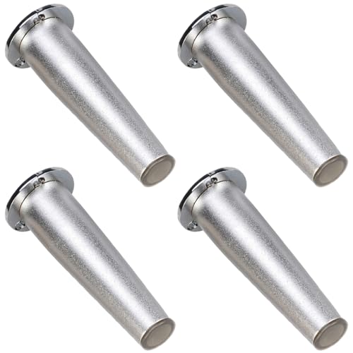 Tischfüße Silber, 4 Stück Tischfüsse Verstellbar Tischbeine Konisch Möbelfüsse Aluminiumlegierung | Eloxierte Oberfläche Möbelfüße Höhe: 8-15cm Stützfüße Couchtischbeine Sofasfüße Sideboard 10cm/4" von SZLXJMFL