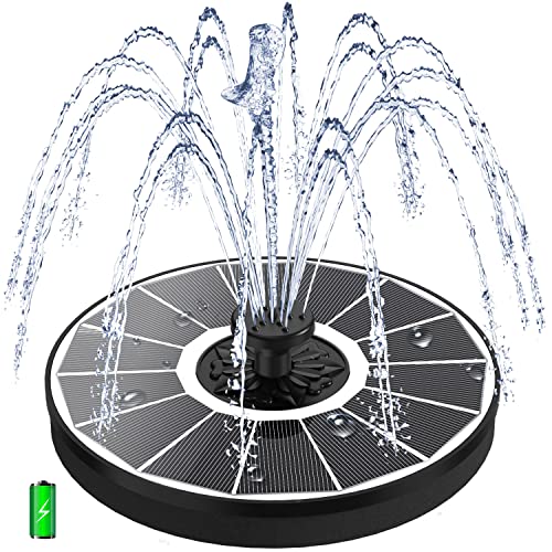 SZMP Solar Springbrunnen 2025 Neu 3.5W Solar Teichpumpe - Arbeiten an Trüben Tagen - Eingebaute 2000mAh Batterie, Solar Schwimmender Fontäne Pumpe mit 8 Düsen für Garten, Vogel-Bad, Fisch-Behälter SZMP Solar Springbrunnen 2025 Neu 3.5W Solar Teichpumpe - Arbeiten an Trüben Tagen - Eingebaute 2000mAh Batterie, Solar Schwimmender Fontäne Pumpe mit 8 Düsen für Garten, Vogel-Bad, Fisch-Behälter von SZMP
