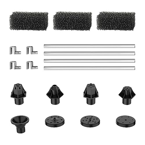 SZMP Solar Springbrunnen Aufsatz Set,8 DIY Effekte Düse & 4 Fixierer & 3 Filterschwämme,Wird auf Verschiedene Solar Schwimmende Solar Teichpumpe Pumpe von SZMP