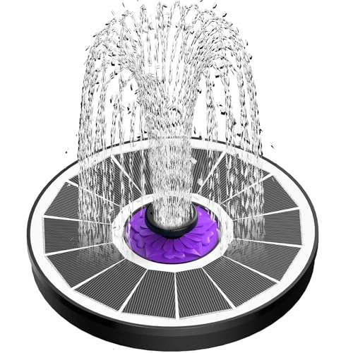 SZMP Solar Springbrunnen für außen 3.5W, 2025 Upgrade Solarbrunnen Teichpumpe Solar mit 8 Effekte, Solar Wasserpumpe Solar schwimmender Fontäne Pumpe für Garten, Vogel-Bad, Teich, Fisch-Behälter von SZMP