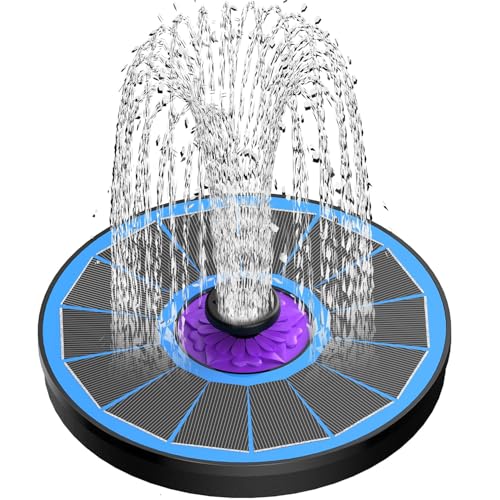 SZMP Solar Springbrunnen für außen 3.5W, 2025 Upgrade Solarbrunnen Teichpumpe Solar mit 8 Effekte, Solar Wasserpumpe Solar schwimmender Fontäne Pumpe für Garten, Vogel-Bad, Teich, Fisch-Behälter von SZMP