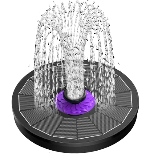 SZMP Solar Springbrunnen für außen 3.5W, 2025 Upgrade Solarbrunnen Teichpumpe Solar mit 8 Effekte, Solar Wasserpumpe Solar schwimmender Fontäne Pumpe für Garten, Vogel-Bad, Teich, Fisch-Behälter von SZMP