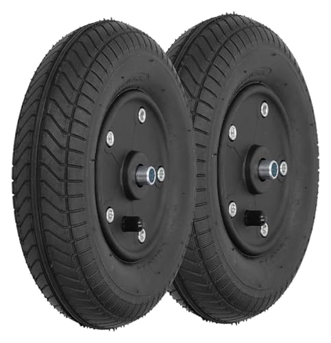 SZMYJZ 2er-Set 8 Zoll (20 cm) Vorderräder für Elektro-Rollstühle – rutschfeste Luftreifen 200×50 mm, 5 (8mm) Lager – Ersatzteile mit pneumatischen Rädern von SZMYJZ
