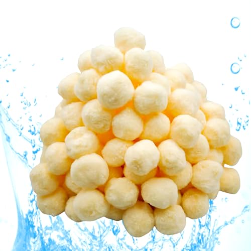 SZPENGC 1000 g Pool-Filterbälle für Sandfilter, wiederverwendbare umweltfreundliche blaue Filtermedien, effiziente Schwimmbadfiltersand-Alternative, wiederverwendbarer Pool-Sandfilter (gelb) von SZPENGC
