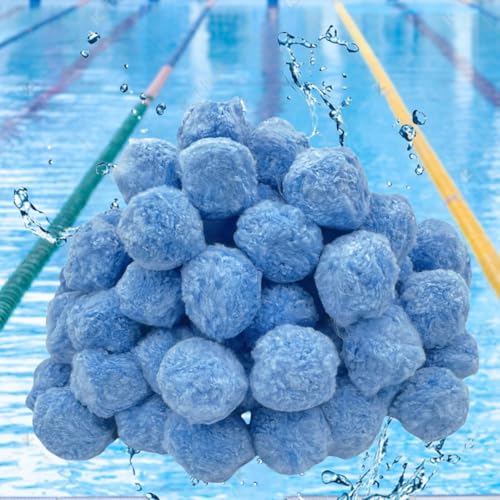 SZPENGC 2.2lbs/1000g Pool Filterbälle für Sandfilter, wiederverwendbare umweltfreundliche blaue Filtermedien Bälle, effiziente Schwimmbadfiltersand Alternative, wiederverwendbarer Pool Sandfilter (1.0 von SZPENGC