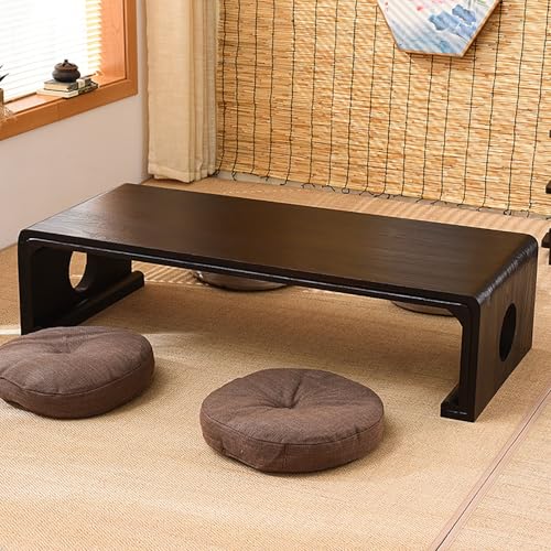 Japanischer Bodentisch, Teetisch, moderner Tatami-Couchtisch, japanischer, klappbarer, niedriger Couchtisch, multifunktionaler, rechteckiger Teetisch aus Holz für das Wohnen zu Hause, Tatami-Tee. Ei Japanischer Bodentisch, Teetisch, moderner Tatami-Couchtisch, japanischer, klappbarer, niedriger Couchtisch, multifunktionaler, rechteckiger Teetisch aus Holz für das Wohnen zu Hause, Tatami-Tee. Ei von SZPLLZY