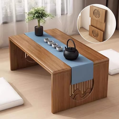 Japanischer Bodentisch, klappbarer Altartisch für Meditation und Teezeremonie, niedriger Couchtisch für die Dekoration von Wohnzimmer und Esszimmer, Tatami-Puja-Tisch zum Sitzen auf dem Boden und fü Japanischer Bodentisch, klappbarer Altartisch für Meditation und Teezeremonie, niedriger Couchtisch für die Dekoration von Wohnzimmer und Esszimmer, Tatami-Puja-Tisch zum Sitzen auf dem Boden und fü von SZPLLZY