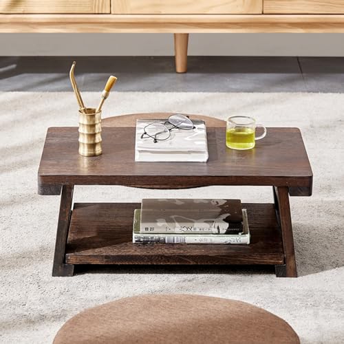 Kleiner Tatami-Tisch aus Massivholz, Teetisch, japanischer Kang-Teetisch, mehrere Haushalts-Teetische, Klapptisch, Balkontisch, Erkerfenster, kleiner Teetisch, geeignet zum Sitzen auf dem Boden (50 Kleiner Tatami-Tisch aus Massivholz, Teetisch, japanischer Kang-Teetisch, mehrere Haushalts-Teetische, Klapptisch, Balkontisch, Erkerfenster, kleiner Teetisch, geeignet zum Sitzen auf dem Boden (50 von SZPLLZY