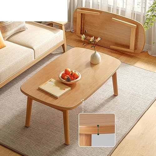 SZPLLZY Klappbarer Couchtisch, Bodentisch, multifunktionaler rechteckiger Teetisch aus Holz, minimalistischer Couchtisch aus Holz für Wohnzimmer, Esszimmer, Tee-Tatami, Starke Tragfähigkeit. von SZPLLZY