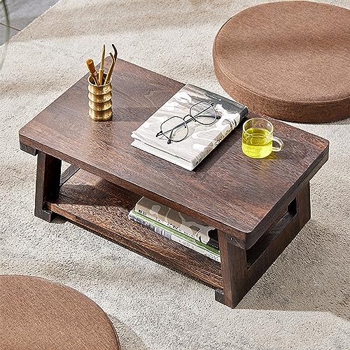 SZPLLZY Klappbarer Couchtisch aus Holz, japanischer Bodentisch, Tatami-Teetisch, Altartisch zur Meditation, tragbarer niedriger Bodentisch zum Sitzen auf dem Boden, Akzentmöbel, klein SZPLLZY Klappbarer Couchtisch aus Holz, japanischer Bodentisch, Tatami-Teetisch, Altartisch zur Meditation, tragbarer niedriger Bodentisch zum Sitzen auf dem Boden, Akzentmöbel, klein von SZPLLZY