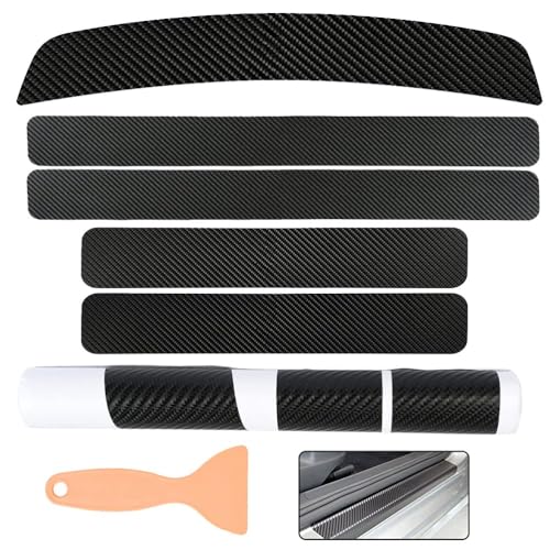 6 Stück Auto Kohlefaser Einstiegsleisten Schutz Folie für Volvo XC-90/XC90 (2.Gen. ab BJ 2015), Einstiegsleisten Auto Aufkleber Türschwellen-Anti-Kratz-Schutz von SZPXXX