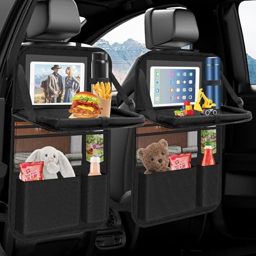SZPXXX 1 Stück Autositz Organizer für Volvo XC-90/XC90 (2.Gen. ab BJ 2015), Rücksitz Organizer mit Faltbar Tisch,Tablet/Telefon Aufbewahrung,Kinderspielzeug-Aufbewahrung von SZPXXX