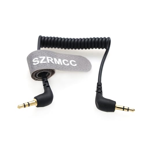 SZRMCC 3,5 mm Mikrofon-Audiokabel, rechtwinklig, Dual 3,5 mm TRS, Spiral-Patchkabel für Rode SC2 SC7 Wireless GO II/Pro Receiver D-JI Mic 2 Canon 5D DSLR-Kamera SZRMCC 3,5 mm Mikrofon-Audiokabel, rechtwinklig, Dual 3,5 mm TRS, Spiral-Patchkabel für Rode SC2 SC7 Wireless GO II/Pro Receiver D-JI Mic 2 Canon 5D DSLR-Kamera von SZRMCC