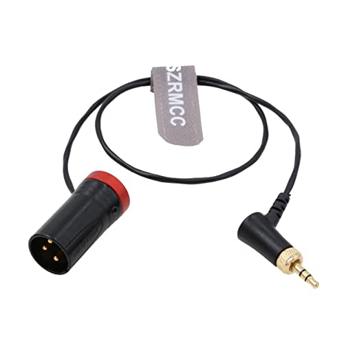 SZRMCC Low Profile XLR 3-poliger Stecker auf Verriegelung 3,5 mm TRS Audiokabel für Sennheiser EK500 Sony UWP-D Serie Wireless Transmitter Empfänger (rote Kappe) von SZRMCC