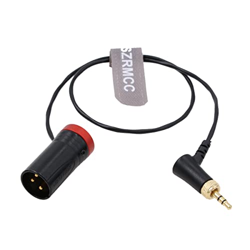SZRMCC Low Profile XLR 3-poliger Stecker auf Verriegelung 3,5 mm TRS Audiokabel für Senn-heiser EK500 Sony UWP-D Serie Wireless Transmitter Empfänger (rote Kappe) von SZRMCC
