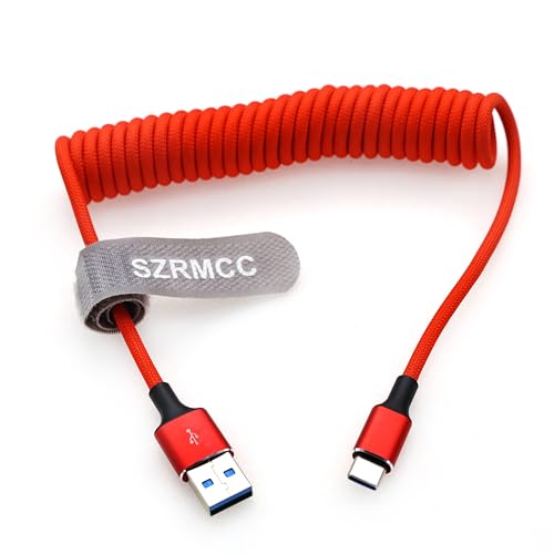 SZRMCC USB C Spiralkabel USB A auf Typ C Schnellladekabel für MacBook Pro Surface Laptop 3 iPhone 16/15 Pro Max Samsung Galaxy S20 Tab S8 S9 S-Ony FX30 Go-Pro Hero 5 D-JI RS3 Pocket 3 SZRMCC USB C Spiralkabel USB A auf Typ C Schnellladekabel für MacBook Pro Surface Laptop 3 iPhone 16/15 Pro Max Samsung Galaxy S20 Tab S8 S9 S-Ony FX30 Go-Pro Hero 5 D-JI RS3 Pocket 3 von SZRMCC
