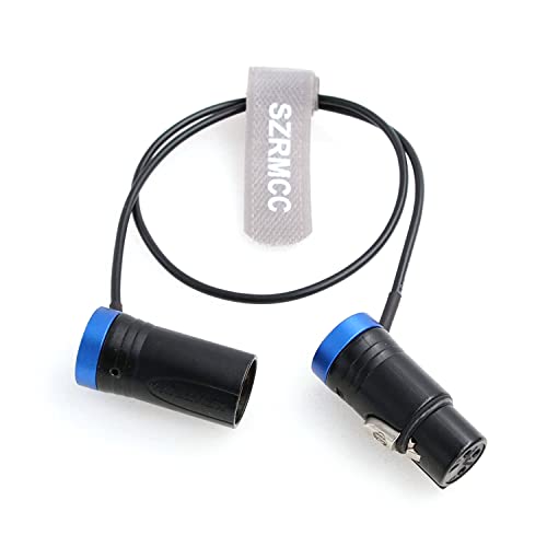 SZRMCC XLR Kabel XLR 3 Pin Stecker auf 3 Pin XLR Buchse Low-Profile Audiokabel für Soundgeräte 633 688 788T 302 552 Zaxcom Recorder Device Zoom F8 (blaue Kappe) von SZRMCC