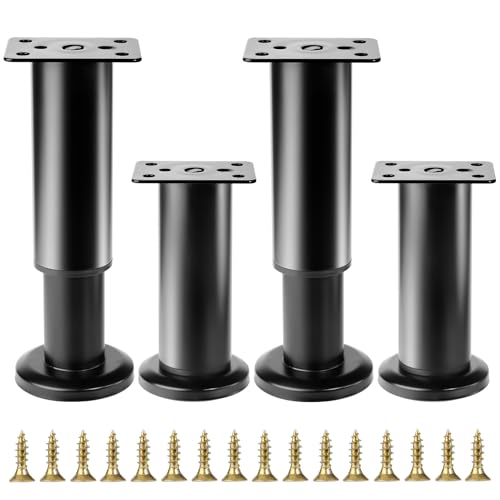 SZSIQI 4 Stück Möbelfüße Verstellbar Möbelfüsse, 12-18 cm Höhenverstellbare Füße für Möbelbeine Schwarz, Schrankfüße Couch Füße für Schrankfüsse Bettfüße Tisch Sofa Füße Sofafüße Couchfüße SZSIQI 4 Stück Möbelfüße Verstellbar Möbelfüsse, 12-18 cm Höhenverstellbare Füße für Möbelbeine Schwarz, Schrankfüße Couch Füße für Schrankfüsse Bettfüße Tisch Sofa Füße Sofafüße Couchfüße von SZSIQI