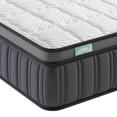 SZSL INDULGE IN COMFORT Matratze 160x200 H4 H3 Höhe 26cm 7-Zonen Federkernmatratze mit Öko-Tex Zertifiziert Orthopädische Taschenfederkernmatratze mit Schaumstoff 100 Nächte Probeschlafen von SZSL INDULGE IN COMFORT