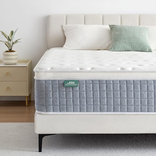 SZSL INDULGE IN COMFORT Matratze 160x200 cm H4 H3 Höhe 24cm 7-Zonen Federkernmatratze mit Schaumstoff Öko-Tex Zertifiziert Orthopädische Taschenfederkernmatratze 100 Nächte Probeschlafen von SZSL INDULGE IN COMFORT