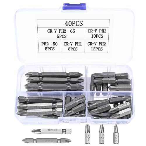 PH Torx Bit H5 PH1 T15 T20 Bits, 42 Stück 1/4" Sechskant-Antrieb Torx Schraubendreher Bits Set, Phillips Bit Set H5 PH1 T15 T20 (40) PH Torx Bit H5 PH1 T15 T20 Bits, 42 Stück 1/4" Sechskant-Antrieb Torx Schraubendreher Bits Set, Phillips Bit Set H5 PH1 T15 T20 (40) von SZSLMY