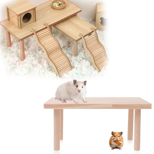SZSMW Hamster Plattform - Hamster Etage - Hamster Spielzeug Plattform - Geeignet FüR Hamster,Kaninchen,Meerschweinchen,das Schneiden Ist Ordentlich Und Glatt und Wird Ihrem Haustier Nicht Schaden (M) von SZSMW
