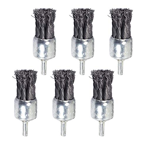 SZTVECFW 6 stücke Hohe Leistung Knoten Draht Pinsel Pinsel for Stabschleifer oder Bohrer, Pinsel Dia 25mm, von SZTVECFW